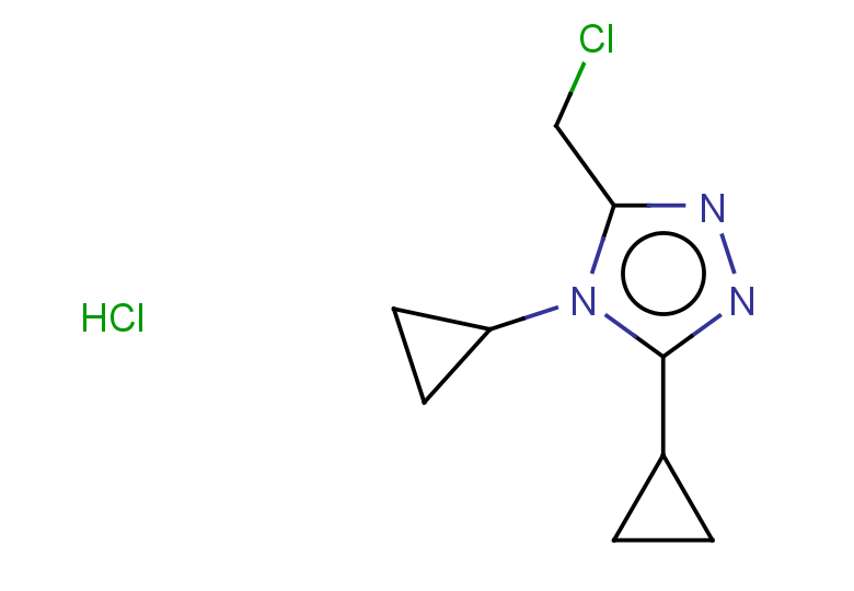 3-(chloromethyl)-4,5-dicyclopropyl-4H-1,2,4-triazole hydrochloride