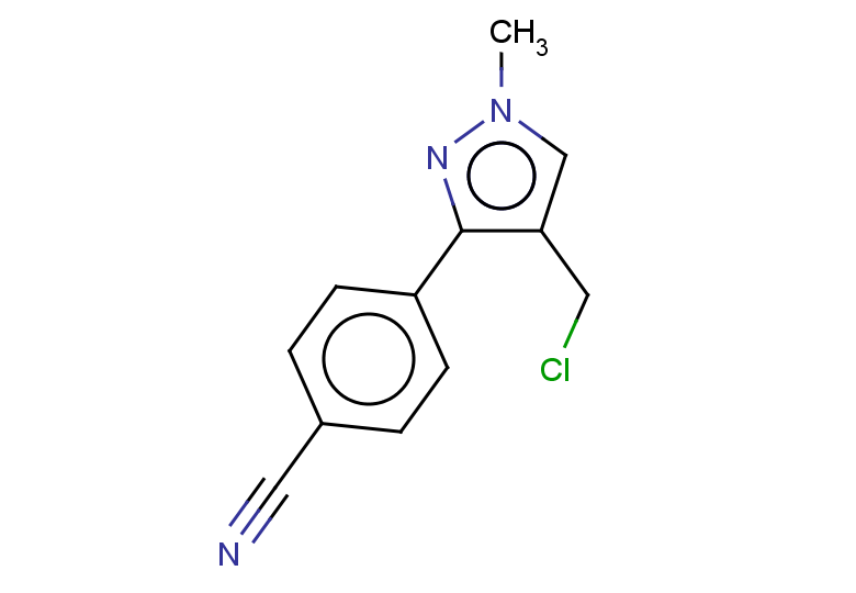 4-[4-(chloromethyl)-1-methyl-1H-pyrazol-3-yl]benzonitrile