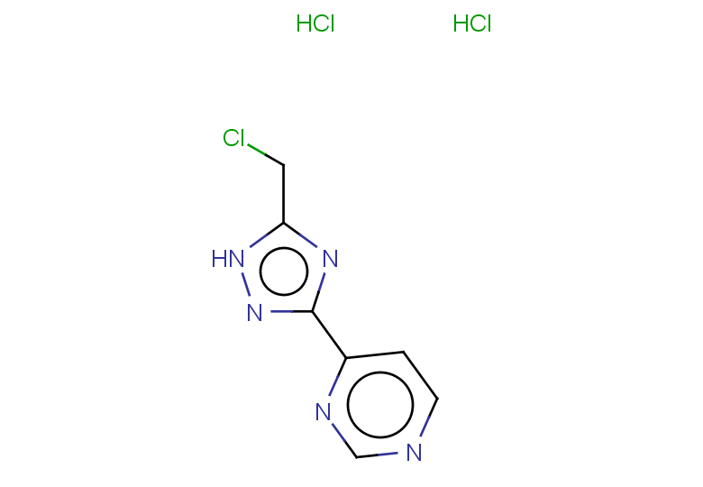4-[5-(chloromethyl)-1H-1,2,4-triazol-3-yl]pyrimidine dihydrochloride