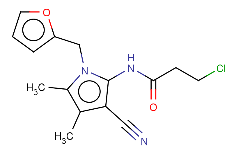 3-chloro-N-[3-cyano-1-(furan-2-ylmethyl)-4,5-dimethyl-1H-pyrrol-2-yl]propanamide