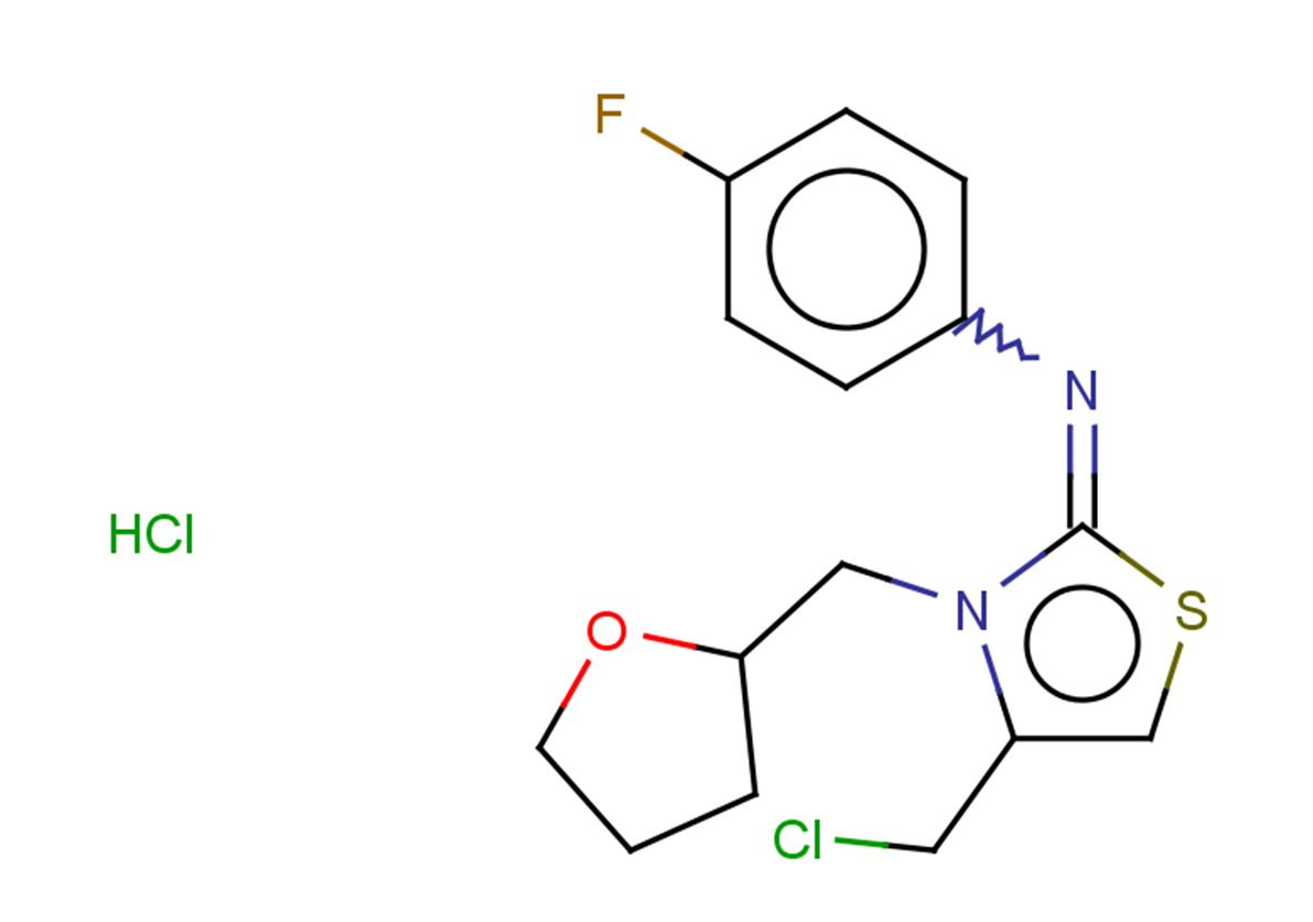 4-(chloromethyl)-N-(4-fluorophenyl)-3-(oxolan-2-ylmethyl)-2,3-dihydro-1,3-thiazol-2-imine hydrochloride