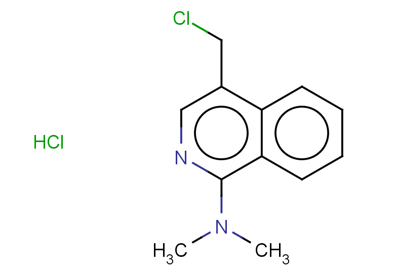 4-(chloromethyl)-N,N-dimethylisoquinolin-1-amine hydrochloride