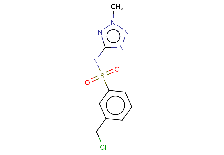 3-(chloromethyl)-N-(2-methyl-2H-1,2,3,4-tetrazol-5-yl)benzene-1-sulfonamide