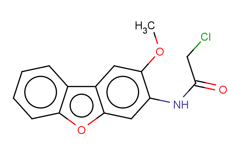 2-chloro-N-{4-methoxy-8-oxatricyclo[7.4.0.0,2,7]trideca-1(9),2(7),3,5,10,12-hexaen-5-yl}acetamide