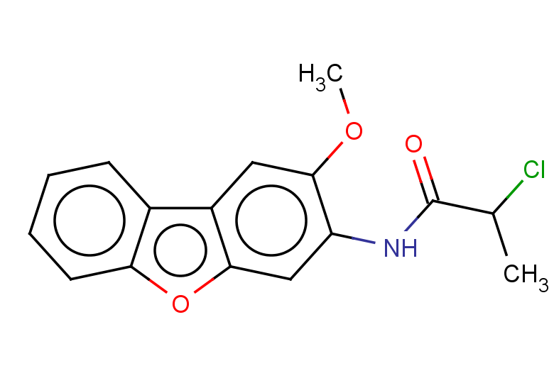 2-chloro-N-{4-methoxy-8-oxatricyclo[7.4.0.0,2,7]trideca-1(9),2(7),3,5,10,12-hexaen-5-yl}propanamide