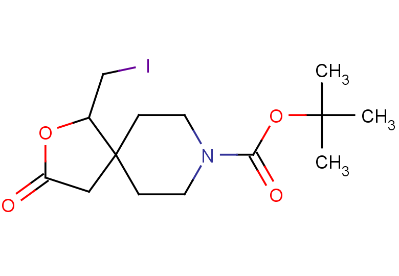 tert-butyl 1-(iodomethyl)-3-oxo-2-oxa-8-azaspiro[4.5]decane-8-carboxylate