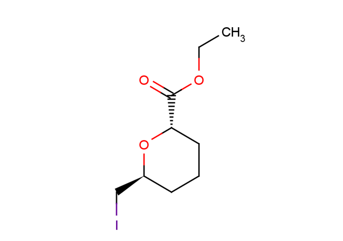 rac-ethyl (2R,6R)-6-(iodomethyl)oxane-2-carboxylate, trans