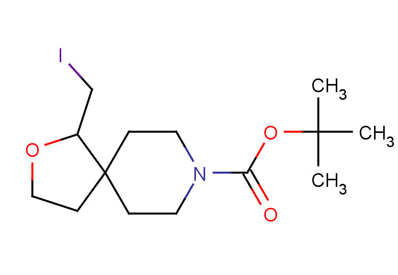 tert-butyl 1-(iodomethyl)-2-oxa-8-azaspiro[4.5]decane-8-carboxylate