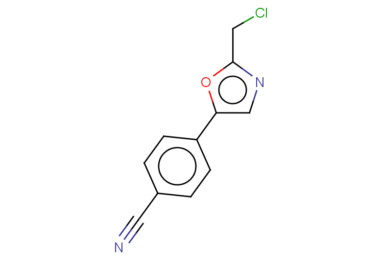 4-[2-(chloromethyl)-1,3-oxazol-5-yl]benzonitrile