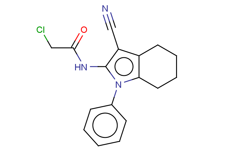 2-chloro-N-(3-cyano-1-phenyl-4,5,6,7-tetrahydro-1H-indol-2-yl)acetamide