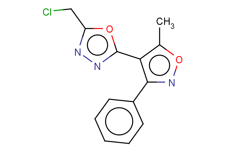 2-(chloromethyl)-5-(5-methyl-3-phenyl-1,2-oxazol-4-yl)-1,3,4-oxadiazole