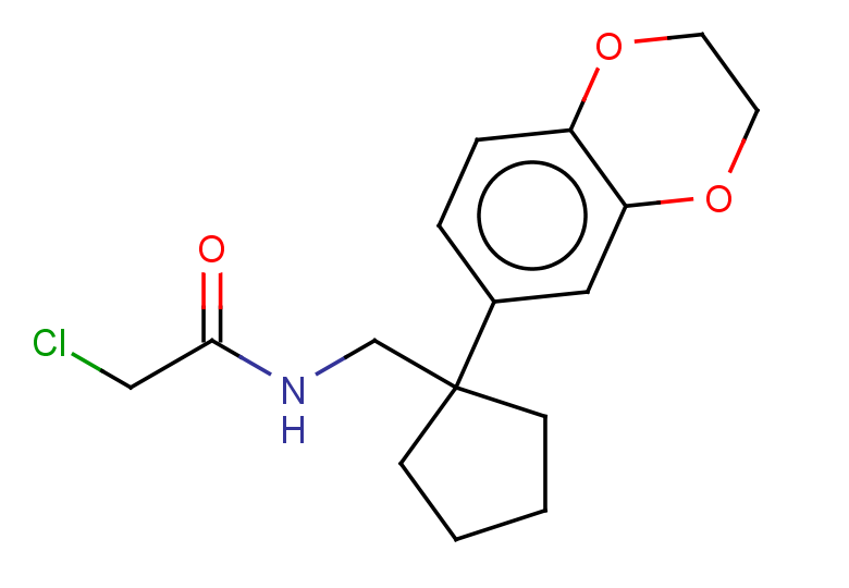 2-chloro-N-{[1-(2,3-dihydro-1,4-benzodioxin-6-yl)cyclopentyl]methyl}acetamide