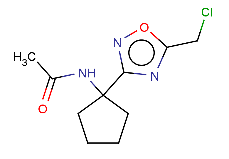 N-{1-[5-(chloromethyl)-1,2,4-oxadiazol-3-yl]cyclopentyl}acetamide