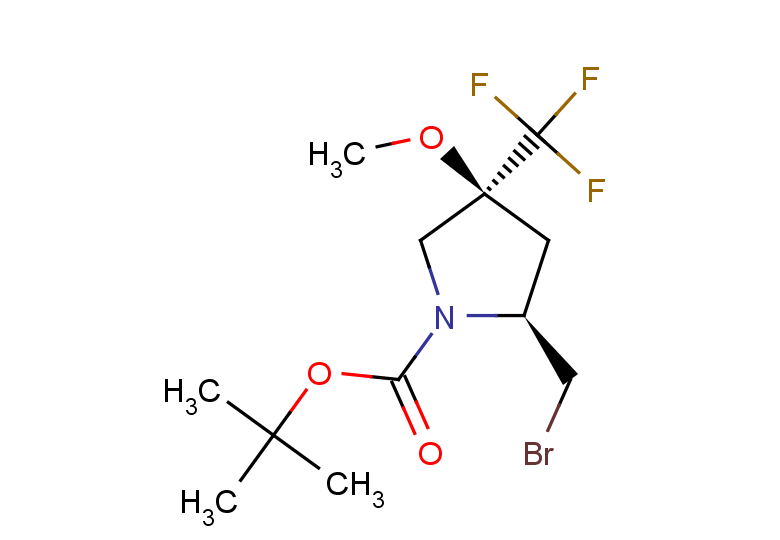 tert-butyl (2S,4S)-2-(bromomethyl)-4-methoxy-4-(trifluoromethyl)pyrrolidine-1-carboxylate
