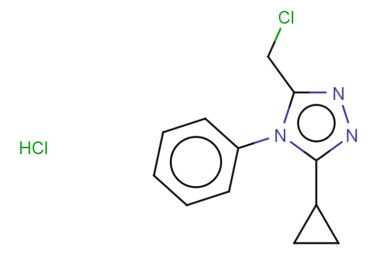 3-(chloromethyl)-5-cyclopropyl-4-phenyl-4H-1,2,4-triazole hydrochloride