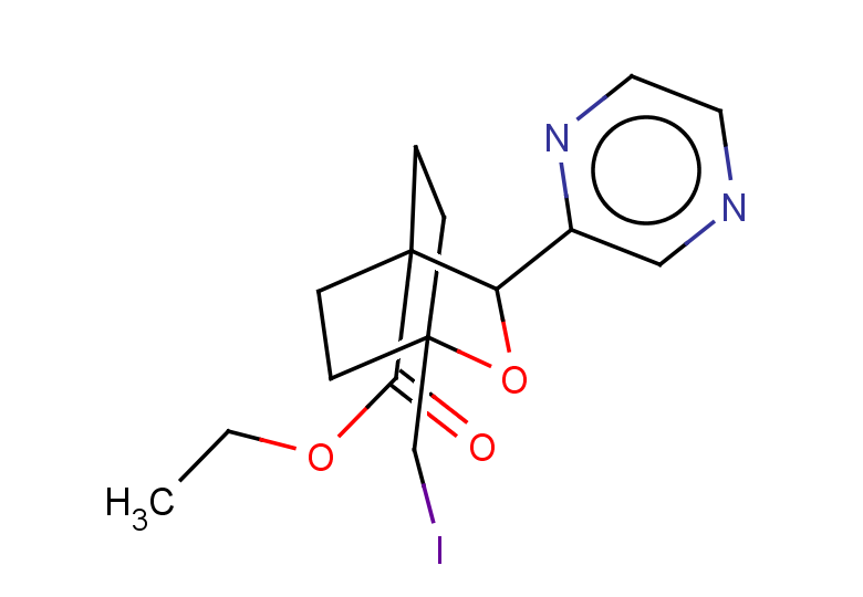 ethyl 1-(iodomethyl)-3-(pyrazin-2-yl)-2-oxabicyclo[2.2.2]octane-4-carboxylate