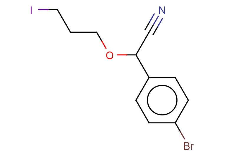 2-(4-bromophenyl)-2-(3-iodopropoxy)acetonitrile