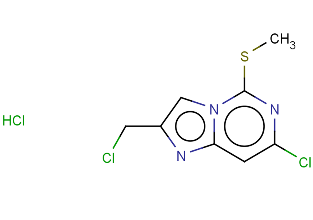 7-chloro-2-(chloromethyl)-5-(methylsulfanyl)imidazo[1,2-c]pyrimidine hydrochloride