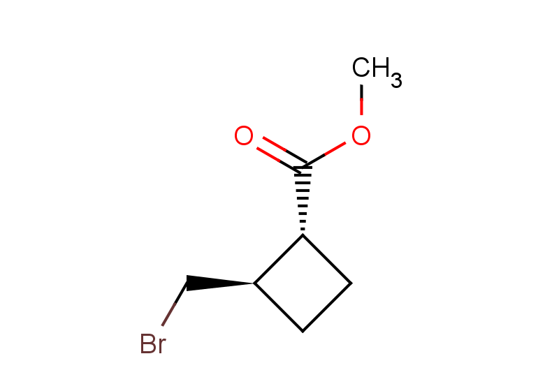 rac-methyl (1R,2R)-2-(bromomethyl)cyclobutane-1-carboxylate, trans