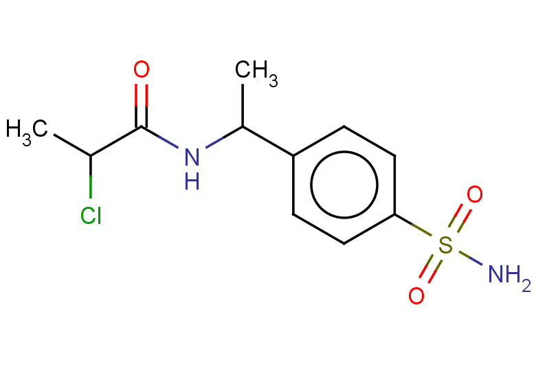 2-chloro-N-[1-(4-sulfamoylphenyl)ethyl]propanamide