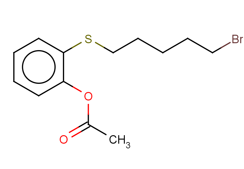 2-[(5-bromopentyl)sulfanyl]phenyl acetate