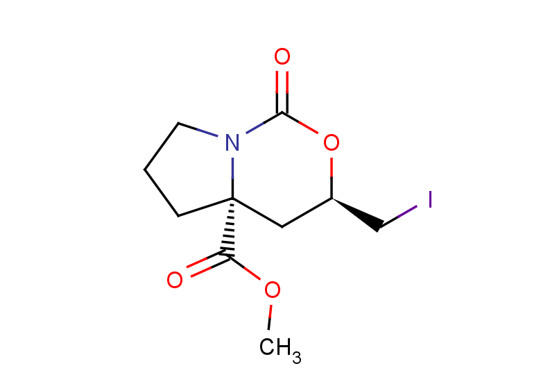 methyl (3RS,4aR)-3-(iodomethyl)-1-oxo-hexahydro-1H-pyrrolo[1,2-c][1,3]oxazine-4a-carboxylate