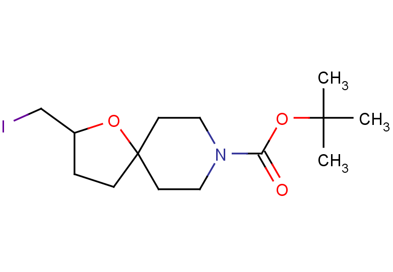 tert-butyl 2-(iodomethyl)-1-oxa-8-azaspiro[4.5]decane-8-carboxylate