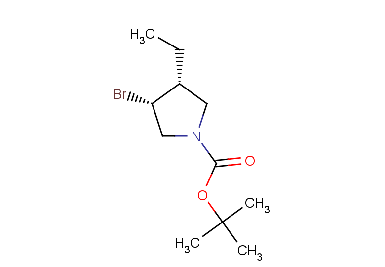 rac-tert-butyl (3R,4R)-3-bromo-4-ethylpyrrolidine-1-carboxylate, cis