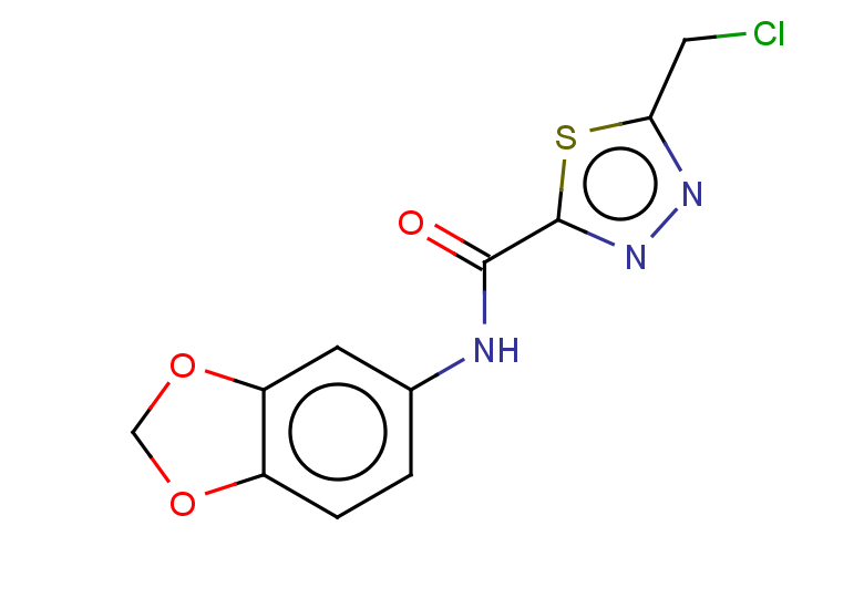 N-(1,3-dioxaindan-5-yl)-5-(chloromethyl)-1,3,4-thiadiazole-2-carboxamide