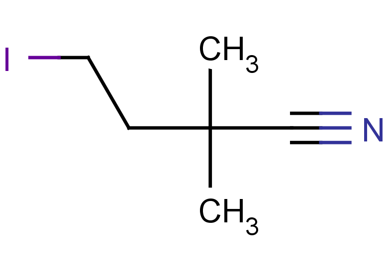 4-iodo-2,2-dimethylbutanenitrile
