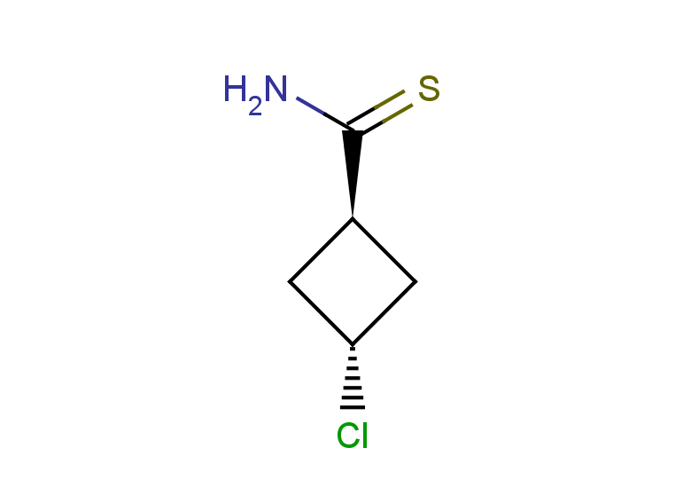 rac-(1r,3r)-3-chlorocyclobutane-1-carbothioamide, trans