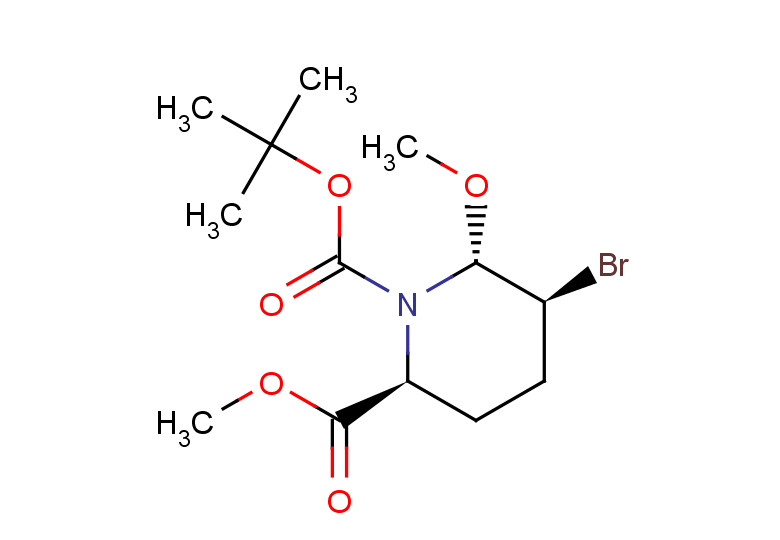 rac-1-tert-butyl 2-methyl (2R,5R,6S)-5-bromo-6-methoxypiperidine-1,2-dicarboxylate