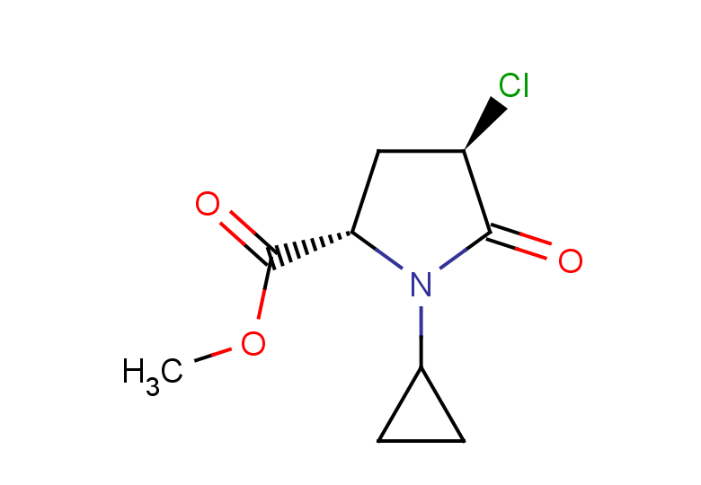 rac-methyl (2R,4S)-4-chloro-1-cyclopropyl-5-oxopyrrolidine-2-carboxylate, trans