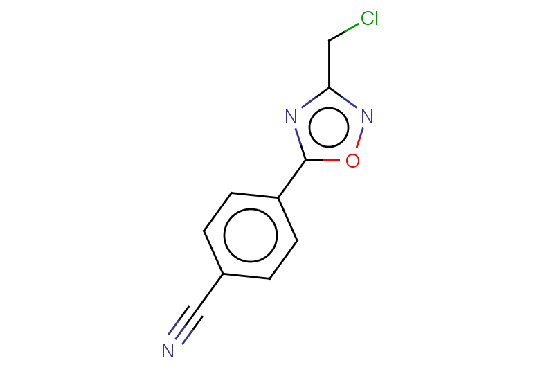4-[3-(chloromethyl)-1,2,4-oxadiazol-5-yl]benzonitrile