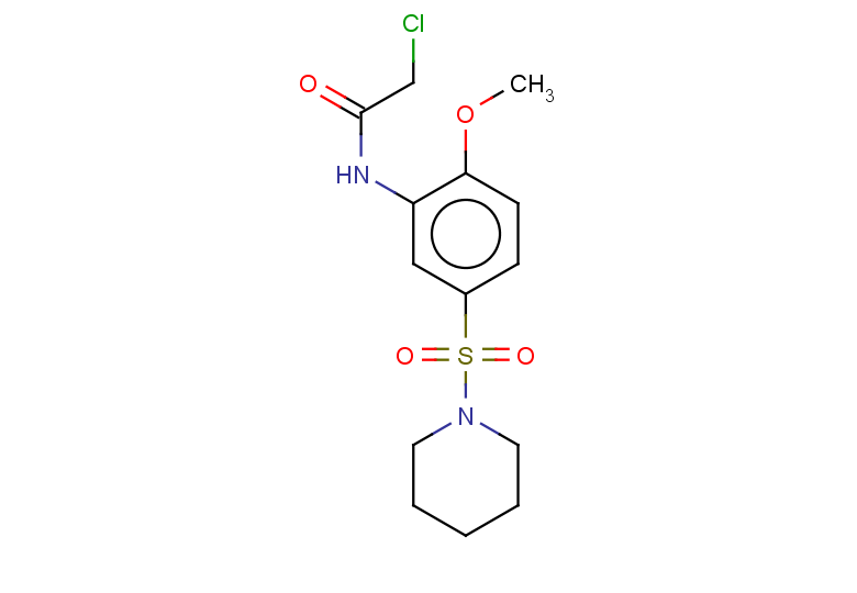 2-chloro-N-[2-methoxy-5-(piperidine-1-sulfonyl)phenyl]acetamide