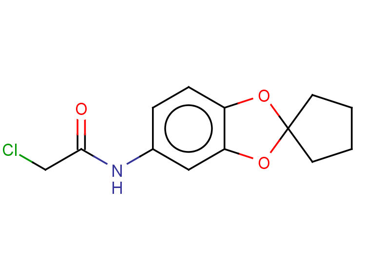 2-chloro-N-{spiro[1,3-dioxaindane-2,1'-cyclopentane]-6-yl}acetamide