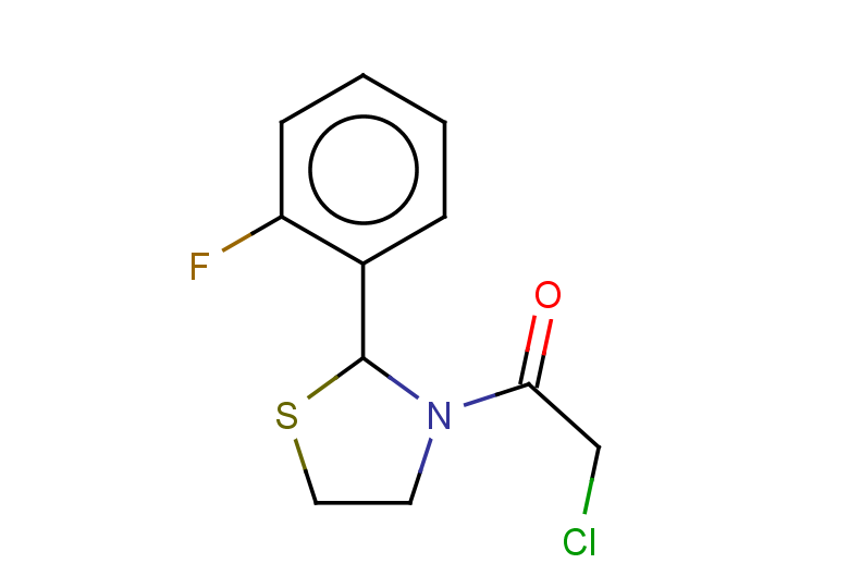 2-chloro-1-[2-(2-fluorophenyl)-1,3-thiazolidin-3-yl]ethan-1-one