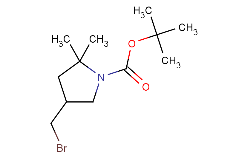 tert-butyl 4-(bromomethyl)-2,2-dimethylpyrrolidine-1-carboxylate