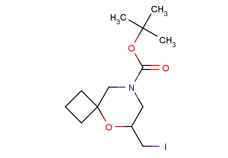 tert-butyl 6-(iodomethyl)-5-oxa-8-azaspiro[3.5]nonane-8-carboxylate