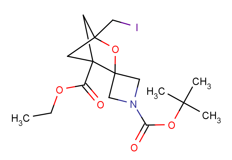 1-tert-butyl 1'-ethyl 4'-(iodomethyl)-3'-oxaspiro[azetidine-3,2'-bicyclo[2.1.1]hexane]-1,1'-dicarboxylate