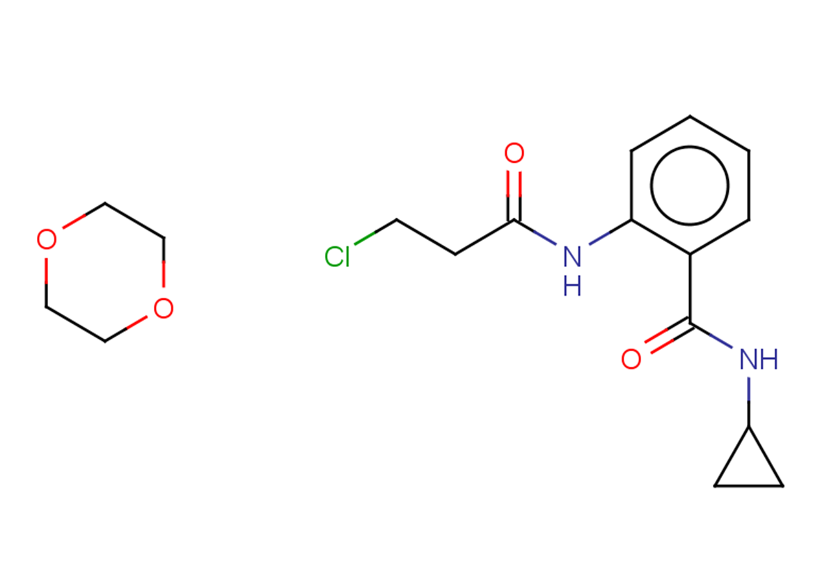 1,4-dioxane, 2-(3-chloropropanamido)-N-cyclopropylbenzamide