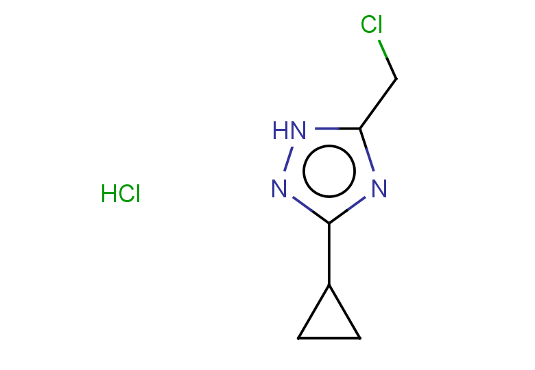5-(chloromethyl)-3-cyclopropyl-1H-1,2,4-triazole hydrochloride