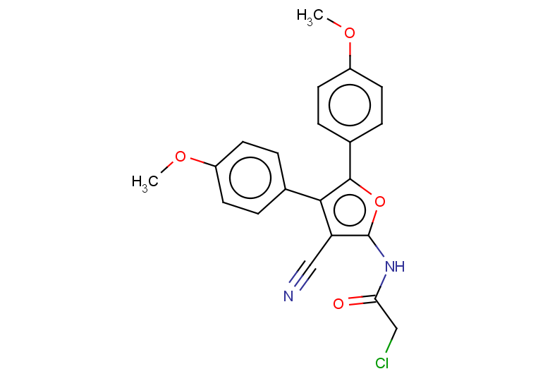 2-chloro-N-[3-cyano-4,5-bis(4-methoxyphenyl)furan-2-yl]acetamide