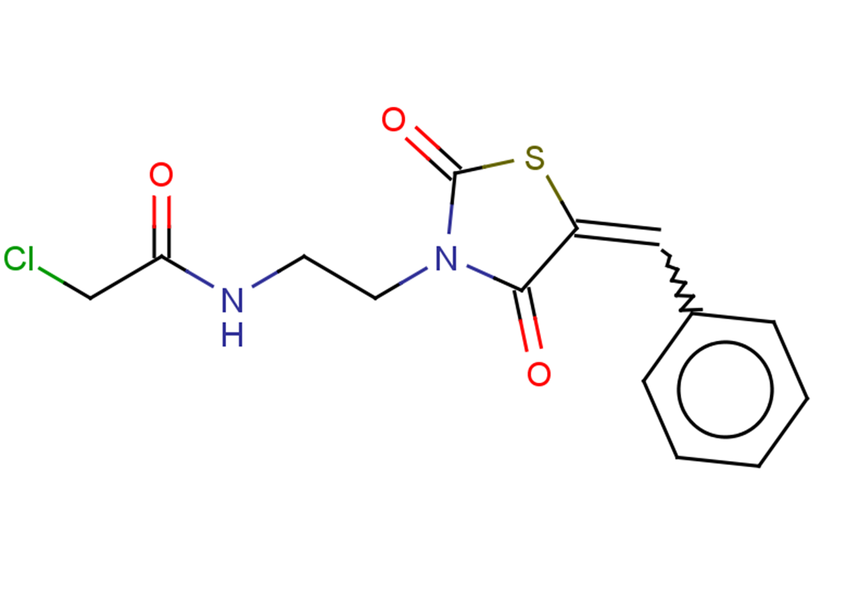 2-chloro-N-{2-[2,4-dioxo-5-(phenylmethylidene)-1,3-thiazolidin-3-yl]ethyl}acetamide