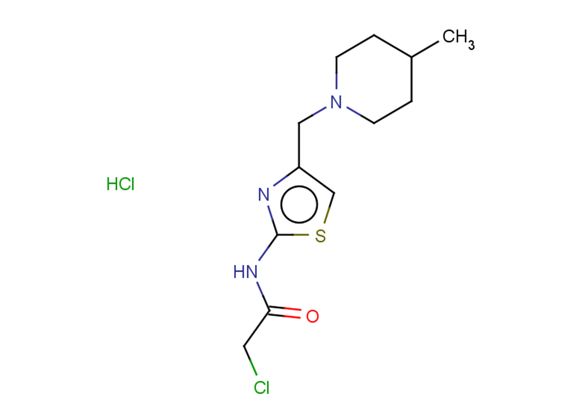 2-chloro-N-{4-[(4-methylpiperidin-1-yl)methyl]-1,3-thiazol-2-yl}acetamide hydrochloride