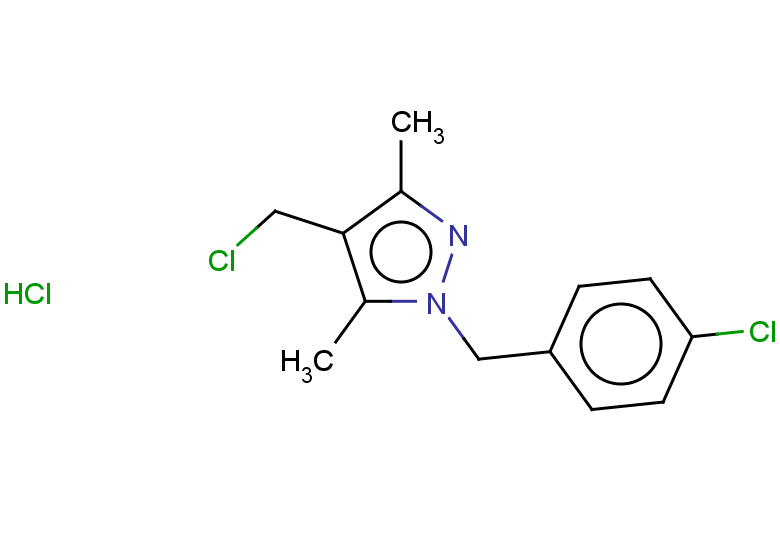 4-(chloromethyl)-1-[(4-chlorophenyl)methyl]-3,5-dimethyl-1H-pyrazole hydrochloride