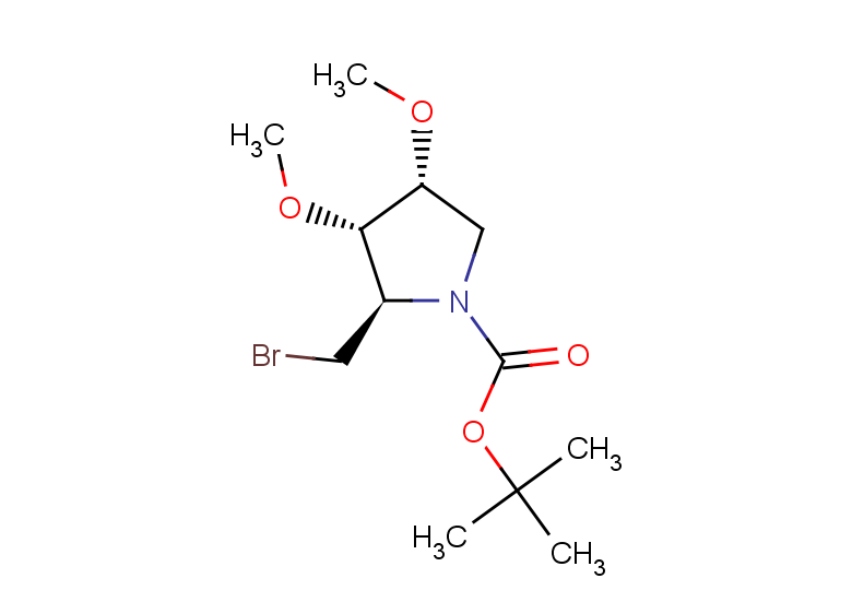 rac-tert-butyl (2R,3S,4R)-2-(bromomethyl)-3,4-dimethoxypyrrolidine-1-carboxylate