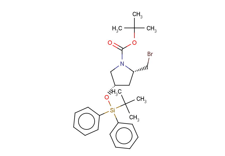 tert-butyl (2S,4S)-2-(bromomethyl)-4-[(tert-butyldiphenylsilyl)oxy]pyrrolidine-1-carboxylate