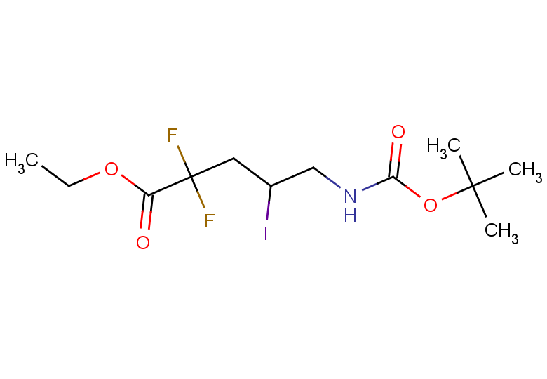 ethyl 5-{[(tert-butoxy)carbonyl]amino}-2,2-difluoro-4-iodopentanoate