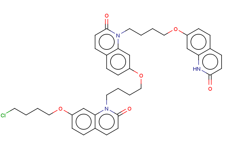 7-(4-chlorobutoxy)-1-{4-[(2-oxo-1-{4-[(2-oxo-1,2-dihydroquinolin-7-yl)oxy]butyl}-1,2-dihydroquinolin-7-yl)oxy]butyl}-1,2-dihydroquinolin-2-one